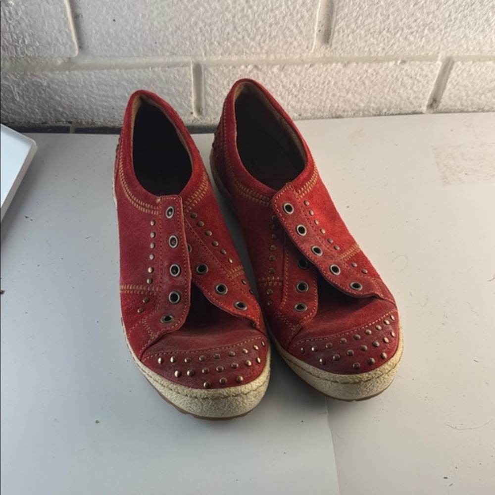 Josef Seibel Red Studded Sneakers